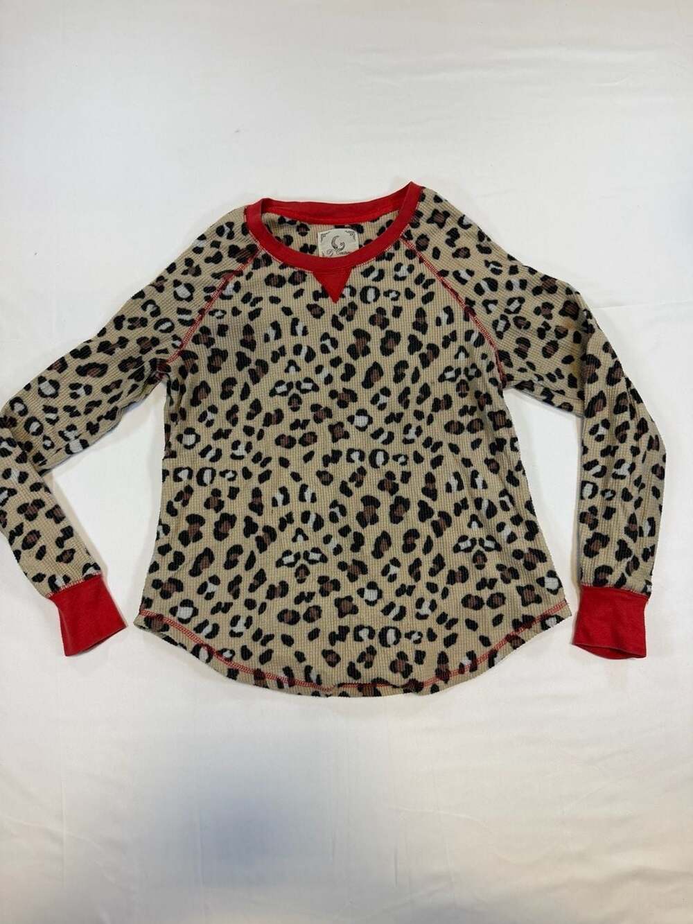 PJ Couture Leopard Print Thermal Pajama Top